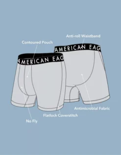 AEO Men's Eagle 6" Flex Boxer Brief Black -American Eagle Fashion 0236 4035 001 d3