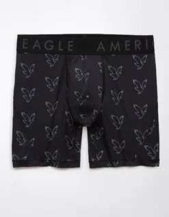 AEO Men's Eagle 6" Flex Boxer Brief Black -American Eagle Fashion 0236 4035 001 f