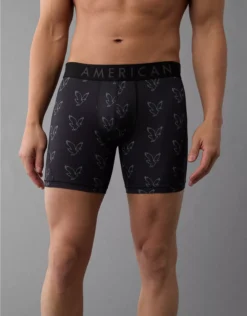 AEO Men's Eagle 6" Flex Boxer Brief Black