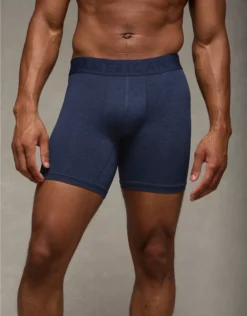 AEO Men's Space Dye 6" Flex Boxer Brief Midnight Blue