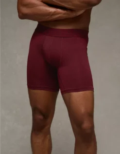 AEO Men's Space Dye 6" Flex Boxer Brief Wine