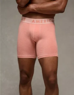 AEO Men's Space Dye 6" Flex Boxer Brief Pink Punch
