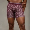 AEO Men's Paisley 6" Ultra Soft Boxer Brief Burgundy