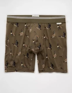 AEO Men's Canada Geese 6" Ultra Soft Boxer Brief Olive -American Eagle Fashion 0237 0099 309 f