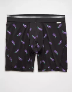 AEO Men's Eggplant 6" Ultra Soft Boxer Brief Black -American Eagle Fashion 0237 0120 001 f