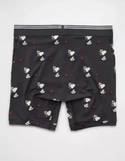 AEO Men's Snoopy Camp 6" Ultra Soft Boxer Brief Orange -American Eagle Fashion 0237 0224 800 b