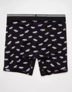 AEO Men's Bat 6" Ultra Soft Boxer Brief Black -American Eagle Fashion 0237 0244 001 b