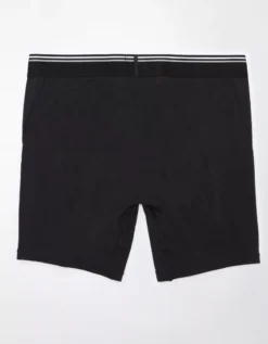 AEO Men's 6" Ultra Soft Boxer Brief Onyx Black -American Eagle Fashion 0237 3818 016 b
