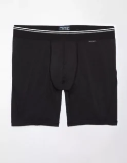 AEO Men's 6" Ultra Soft Boxer Brief Onyx Black -American Eagle Fashion 0237 3818 016 f