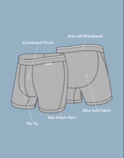 AEO Men's 6" Ultra Soft Boxer Brief Light Blue -American Eagle Fashion 0237 3818 401 d3