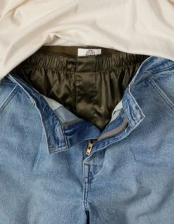 AEO Men's Satin Pocket Boxer Short Olive -American Eagle Fashion 0238 0014 309 d1