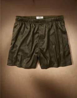 AEO Men's Satin Pocket Boxer Short Olive