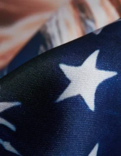 AEO Men's USA Fireworks Satin Pocket Boxer Short Blue -American Eagle Fashion 0238 0101 400 d1