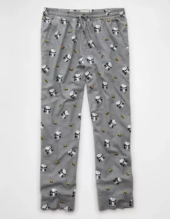 AE Snoopy Halloween Flannel Pant Gray -American Eagle Fashion 0239 2040 020 f