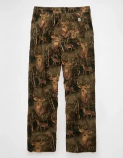 AE Flannel PJ Pant Bunker Olive -American Eagle Fashion 0239 2050 306 b