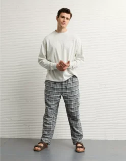 AE Flannel PJ Pant Dark Heather Gray