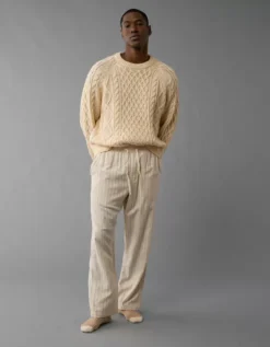 AE Flannel PJ Pant Natural -American Eagle Fashion 0239 7987 109 os