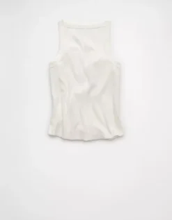 AE Oklahoma Sooners Graphic Notch Neck Tank Top Raw White -American Eagle Fashion 0301 6275 115 b