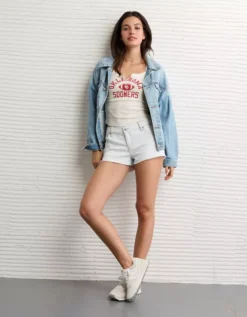 AE Oklahoma Sooners Graphic Notch Neck Tank Top Raw White -American Eagle Fashion 0301 6275 115 os