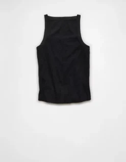 AE Alabama Crimson Tide Graphic Notch Neck Tank Top Faded Black -American Eagle Fashion 0301 6276 094 b