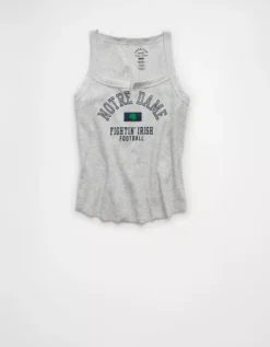 AE Notre Dame Fighting Irish Graphic Notch Neck Tank Top Heather Gray -American Eagle Fashion 0301 6279 006 f
