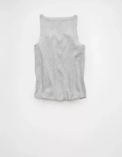 AE Michigan Wolverines Graphic Notch Neck Tank Top Medium Heather Gray -American Eagle Fashion 0301 6279 012 b