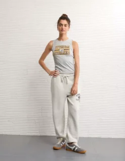 NFL Pittsburgh Steelers Graphic Tank Top Charcoal Heather Gray -American Eagle Fashion 0301 6290 029 os