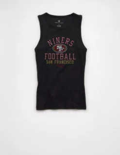 NFL San Francisco 49ers Graphic Tank Top Faded Black -American Eagle Fashion 0301 6300 094 f