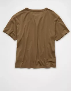 AE Ex-Boyfriend Halloween Graphic T-Shirt Bunker Olive -American Eagle Fashion 0303 1206 306 b