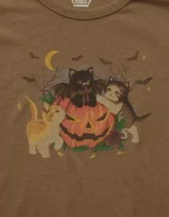 AE Ex-Boyfriend Halloween Graphic T-Shirt Bunker Olive -American Eagle Fashion 0303 1206 306 d1