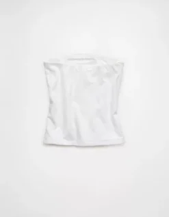 AE X The Summer I Turned Pretty Graphic Tube Top White -American Eagle Fashion 0308 6513 100 b