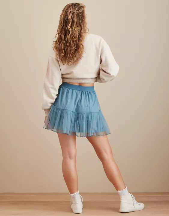 AE High-Waisted Tulle Mini Skirt 2 AE High-Waisted Tulle Mini Skirt - Image 2
