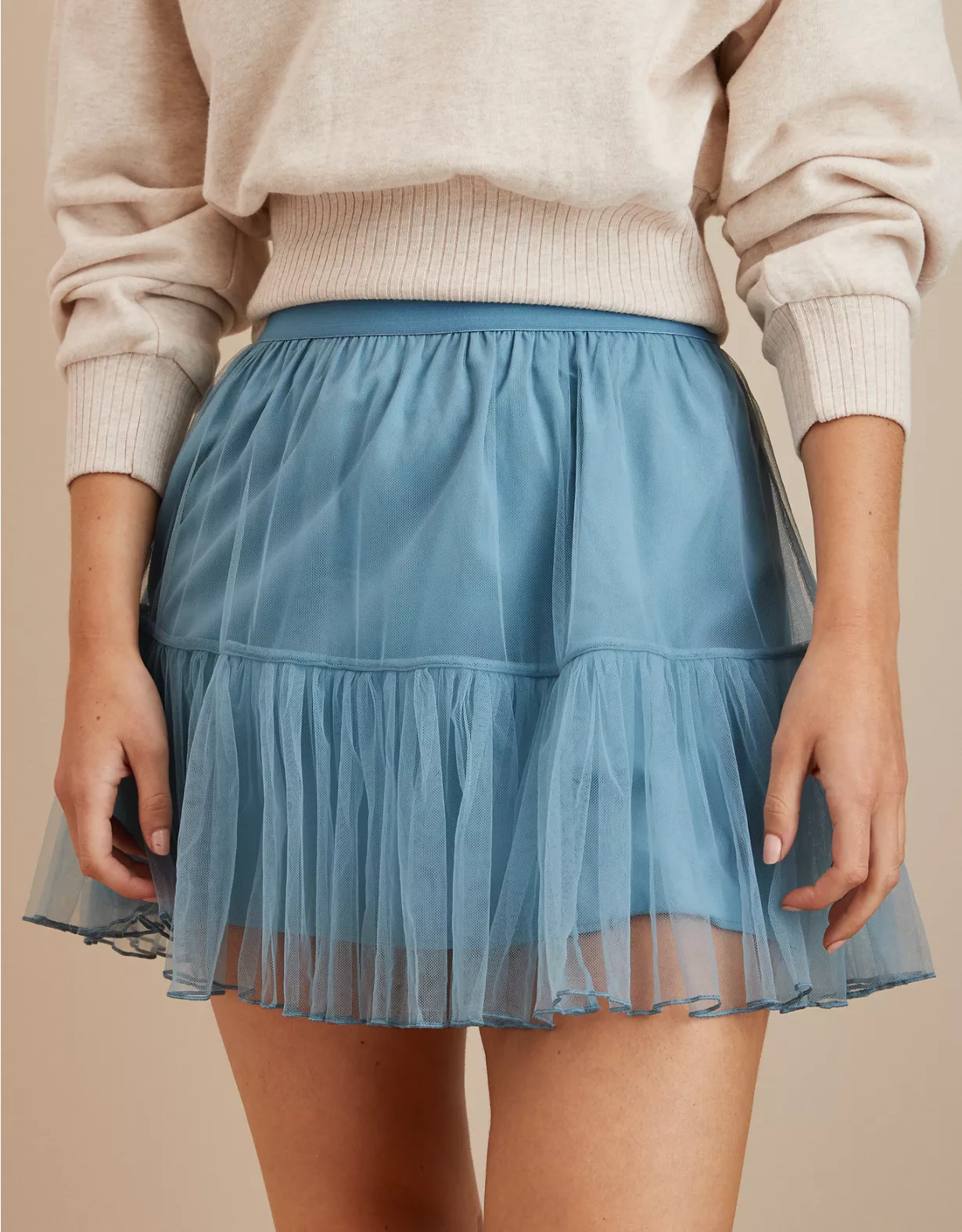 AE High-Waisted Tulle Mini Skirt 1 AE High-Waisted Tulle Mini Skirt