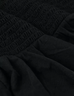 AE Sunchaser Knit High-Waisted Smocked Mini Skirt True Black -American Eagle Fashion 0312 5272 073 d1