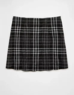 AE It Knit Plaid Skort Black -American Eagle Fashion 0313 5029 001 b