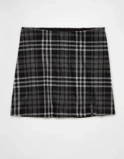 AE It Knit Plaid Skort Black -American Eagle Fashion 0313 5029 001 f