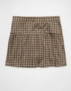 AE Pleated It Knit Plaid Skort Brown -American Eagle Fashion 0313 5030 200 b