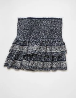 AE High Rise Mini Skirt Navy -American Eagle Fashion 0313 5235 410 f
