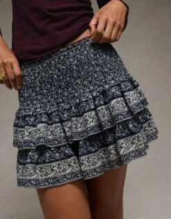 AE High Rise Mini Skirt Navy -American Eagle Fashion 0313 5235 410 os