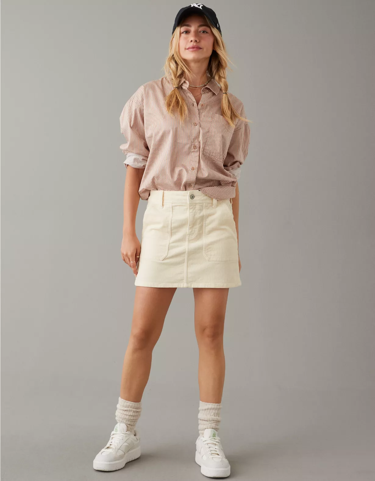 AE High-Waisted Corduroy Mini Skirt 1 AE High-Waisted Corduroy Mini Skirt