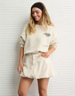 AE Stretch Bubble Skort Cream