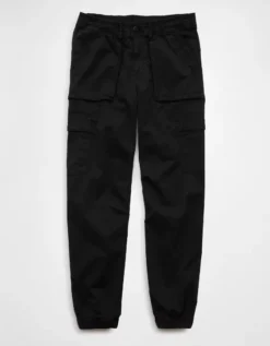 AE Stretch High-Waisted Baggy Cargo Jogger Black -American Eagle Fashion 0322 5429 001 f