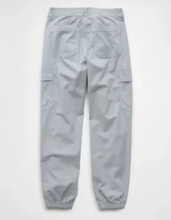 AE Stretch High-Waisted Baggy Cargo Jogger Blue Mist 8 AE Stretch High-Waisted Baggy Cargo Jogger Blue Mist -American Eagle Fashion 0322 5429 409 b