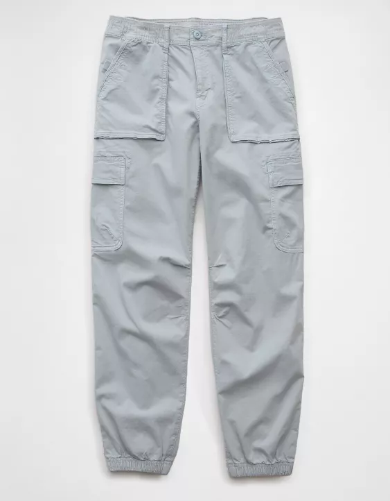 AE Stretch High-Waisted Baggy Cargo Jogger Blue Mist 3 AE Stretch High-Waisted Baggy Cargo Jogger Blue Mist - Image 3