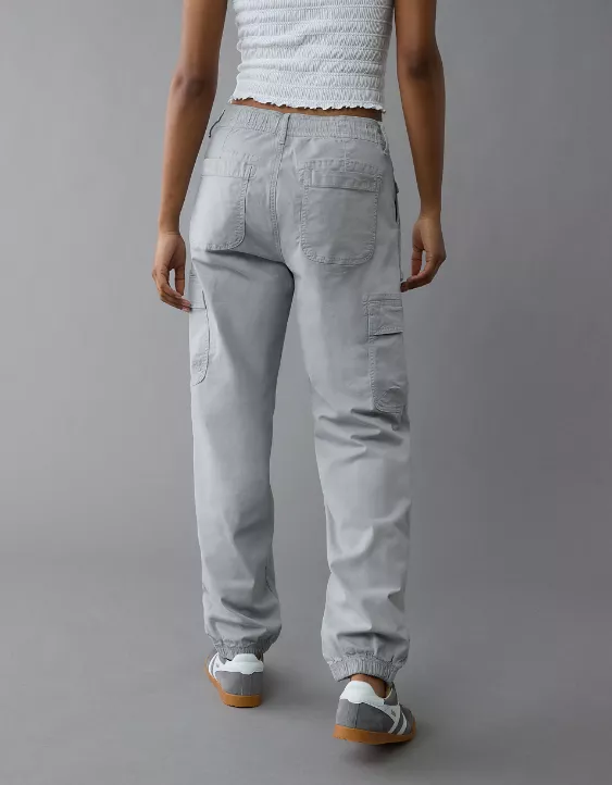 AE Stretch High-Waisted Baggy Cargo Jogger Blue Mist 2 AE Stretch High-Waisted Baggy Cargo Jogger Blue Mist - Image 2