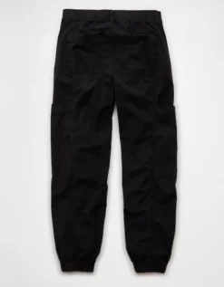 AE Snappy Stretch High-Waisted Baggy Cargo Jogger Onyx Black 8 AE Snappy Stretch High-Waisted Baggy Cargo Jogger Onyx Black -American Eagle Fashion 0322 5538 016 b