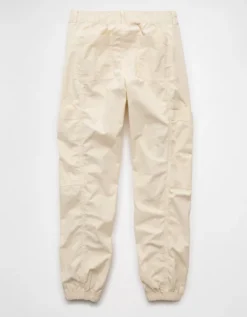 AE Snappy Stretch High-Waisted Baggy Cargo Jogger Bone Khaki -American Eagle Fashion 0322 5538 210 b