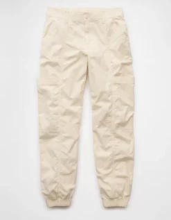 AE Snappy Stretch High-Waisted Baggy Cargo Jogger Bone Khaki -American Eagle Fashion 0322 5538 210 f
