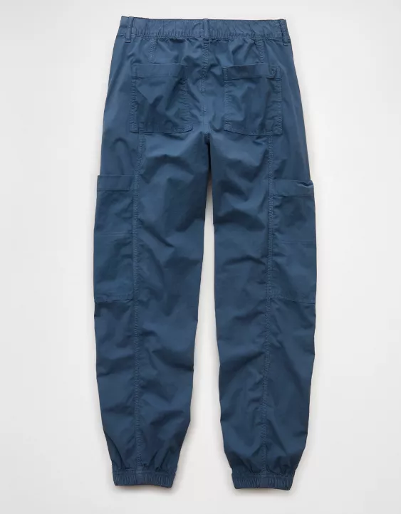 AE Snappy Stretch High-Waisted Baggy Cargo Jogger Navy 4 AE Snappy Stretch High-Waisted Baggy Cargo Jogger Navy - Image 4