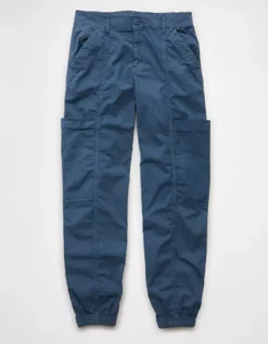 AE Snappy Stretch High-Waisted Baggy Cargo Jogger Navy 7 AE Snappy Stretch High-Waisted Baggy Cargo Jogger Navy -American Eagle Fashion 0322 5538 410 f
